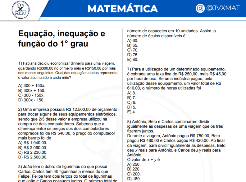 PDF de questões de banca por assunto